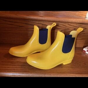 Ralloh Lauren POLO Stylish Yellow Rain Boots with Navy Details